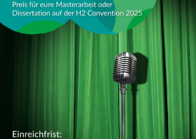 Studierende vor den Vorhang